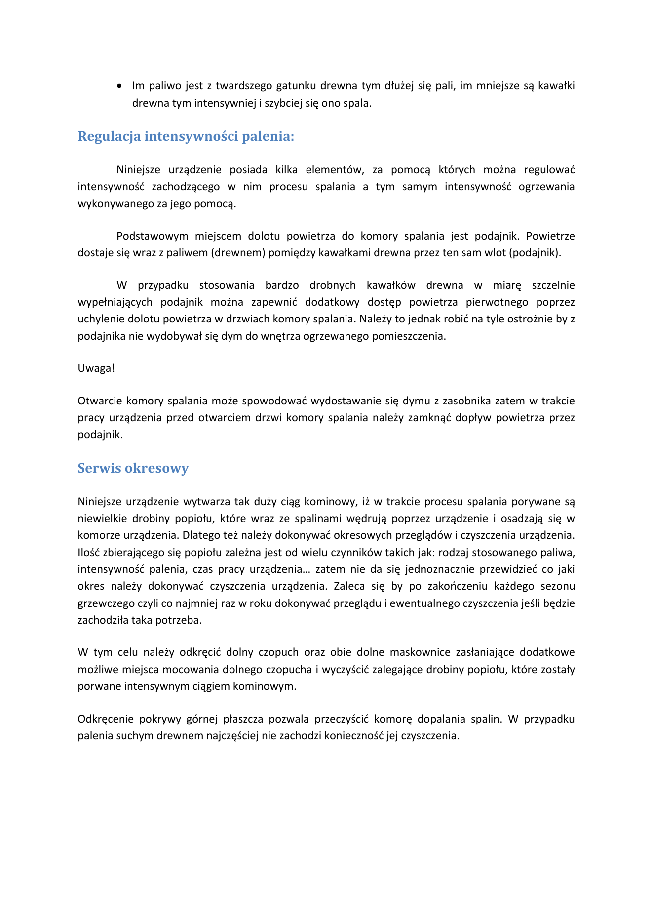 Instrukcja pieca, strona 4